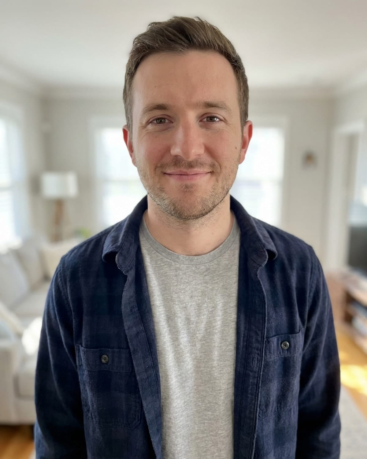 Upload example portrait of a smiling blonde woman